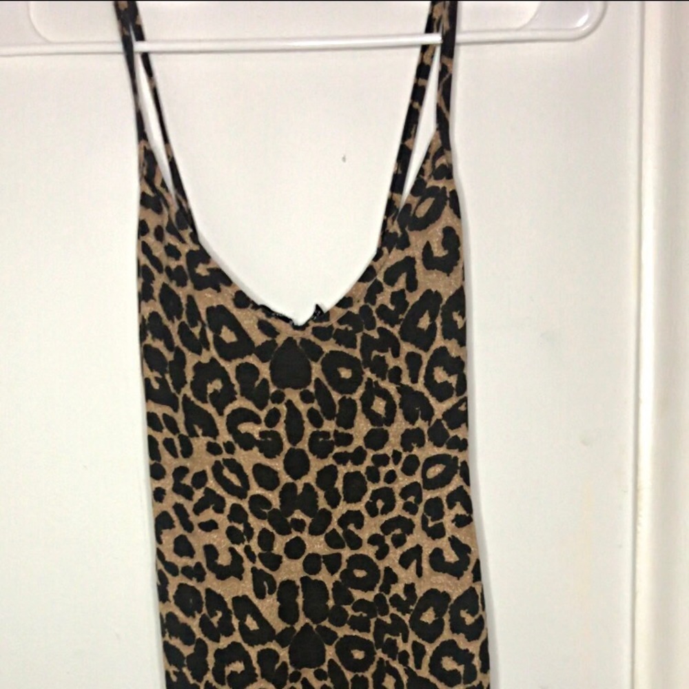 Prettylittlething Leopard Print Bodycon Mini Dress